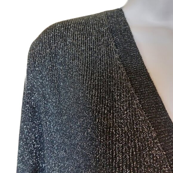 Black and Silver Sweater Fits Medium - Picture 2 of 6